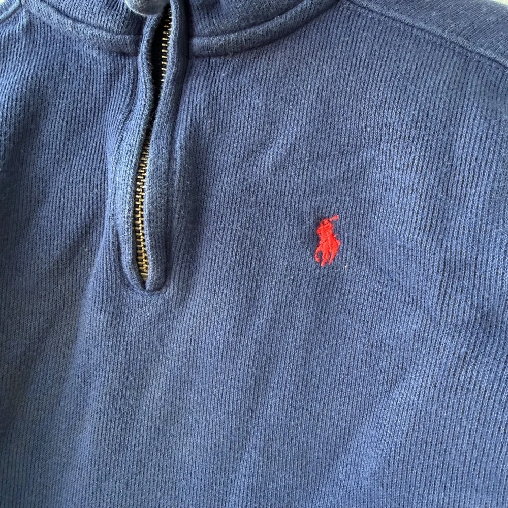 Polo Ralph Lauren Half Zip Pullover‎ Sweater | Kids 4 | Navy Red | Cozy Layer